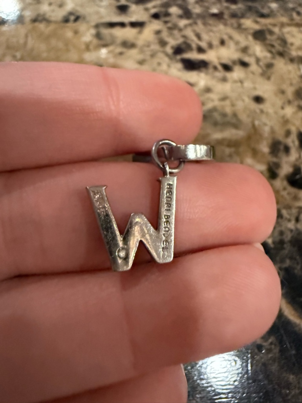 Henri Bendel Pavé Crystal Initial "W"  Charm / Pendant - Picture 6 of 8